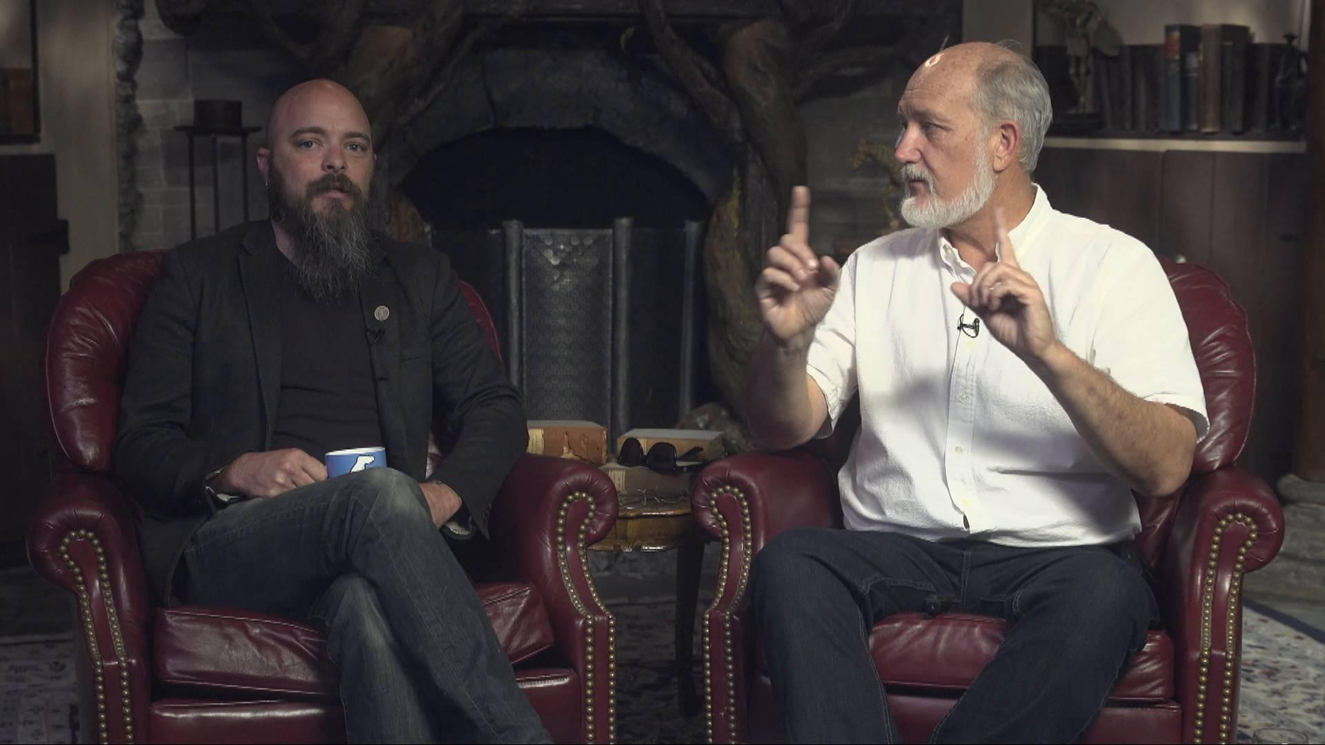 Roy Williams and Daniel Whittington in studio speaking May 2018
