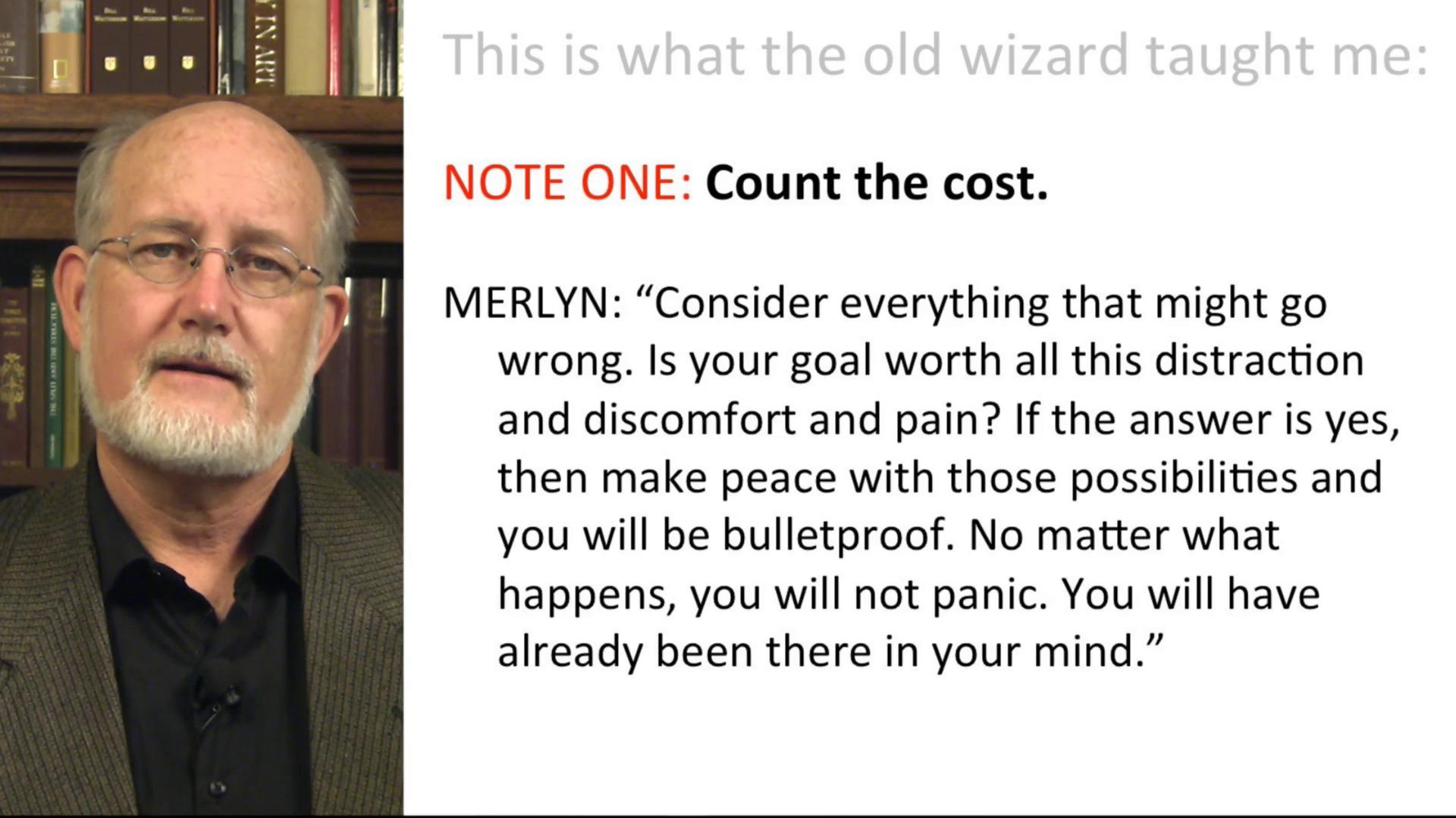 Roy Williams speaking March 2015 - "count the cost" slide